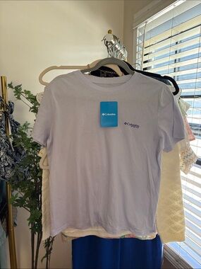 Columbia Lavender Short Sleeve Logo Tee